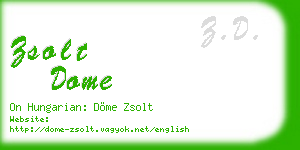 zsolt dome business card